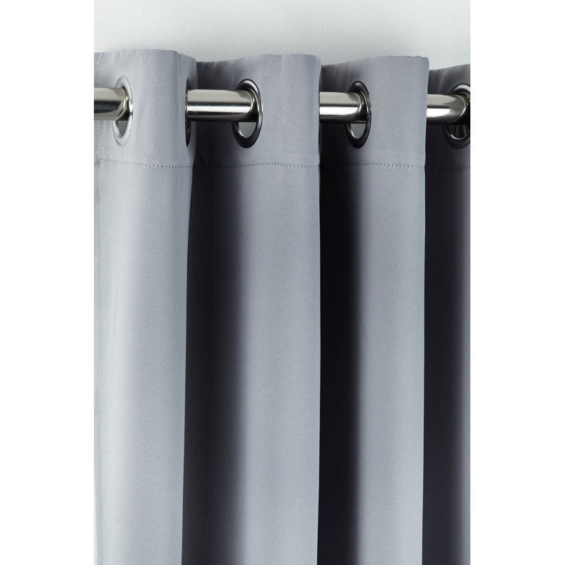 Lloyd Harbor Blackout Curtain Pair, 116 W x 183 D cm, Silver Grey