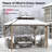 Sunjoy 10 x 12 ft Cedar Wood Gazebo, Outdoor 2-Tier Dark Brown Coated Steel Hardtop for Patio, Lawn & Backyard-87736707