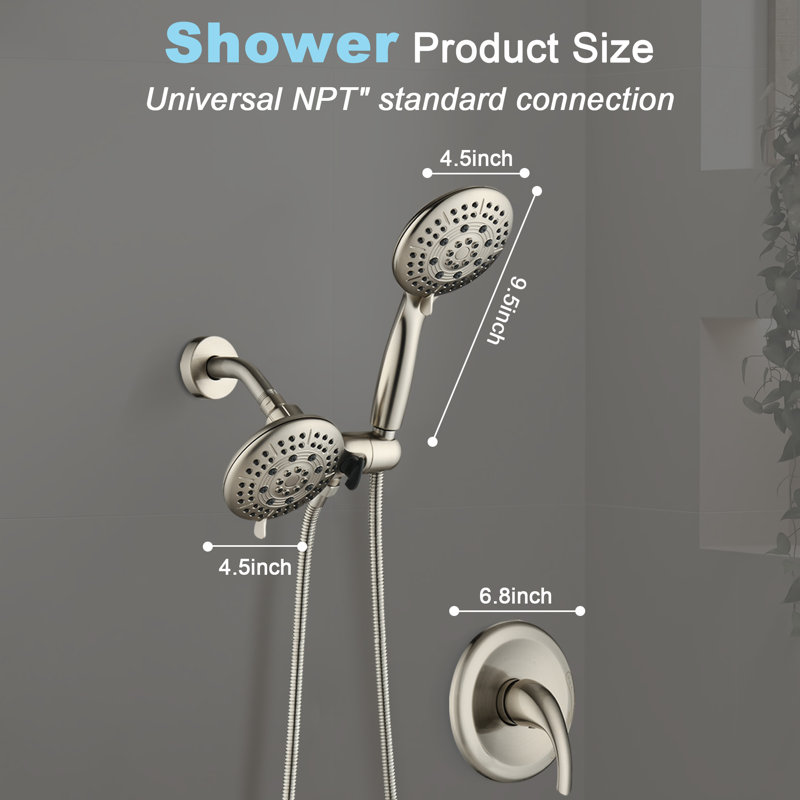 Complete Shower System, Brushed Nickel