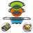 Collapsible Colander Set of 3 Round Silicone Kitchen Strainer Set