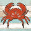 Enseigne suspendue crabe 1 ligne