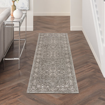 Knibbs Machine Woven Polypropylene/Polyester Area Rug in Gray