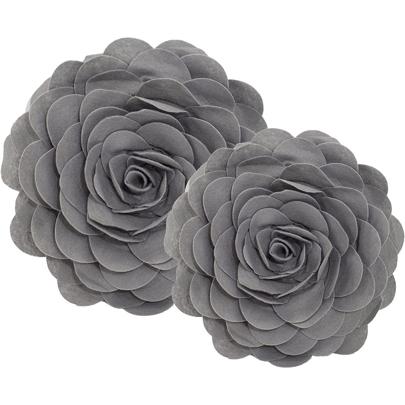  Housse de coussin en polyester, Housse de coussin seulement - sans coussin, 16 po x 16 po, Ardoise