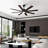 72" Ceiling Fan With Light & Remote – 3-Color LED, 6-Speed Reversible DC Motor, Matte Black Wood Blades