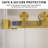 44-48" W x 74" H Frameless Sliding Shower Door, 1/4" (6mm) SGCC Tempered Glass with Explosion-Proof Film & Nano Coating, Stopper Included, Brushed Gold-125550381