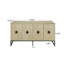 Buffet sculpté à 4 portes, armoire buffet avec rangement, armoire à café moderne avec tablette réglable pour le salon, la salle à manger et la cuisine