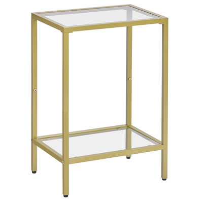 Beayer Glass Top End Table