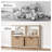 Multi-Cubby Desktop Storage Hutch, Open Compartment Desk Organizer Shelf-1854381369