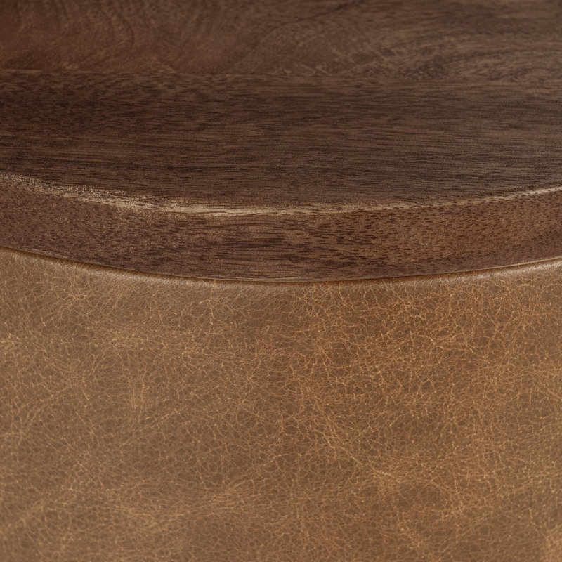 Andra Solid Wood End Table, Chestnut