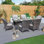 7 - Person Patio Dining Set with Square Table , Cushions Included