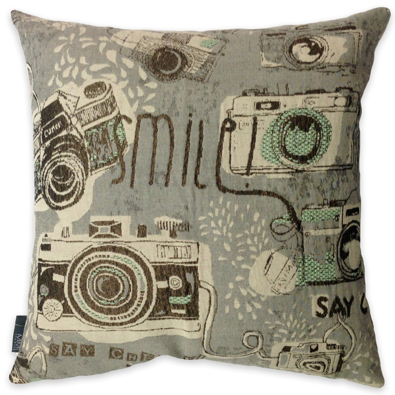 Coussin décoratif en lin selfie Kishmore