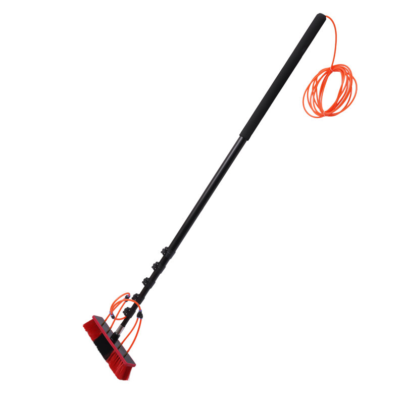 Water Fed Brush Cleaning System Aluminum Alloy Washing Tool for Window Glass and Solar Panel
