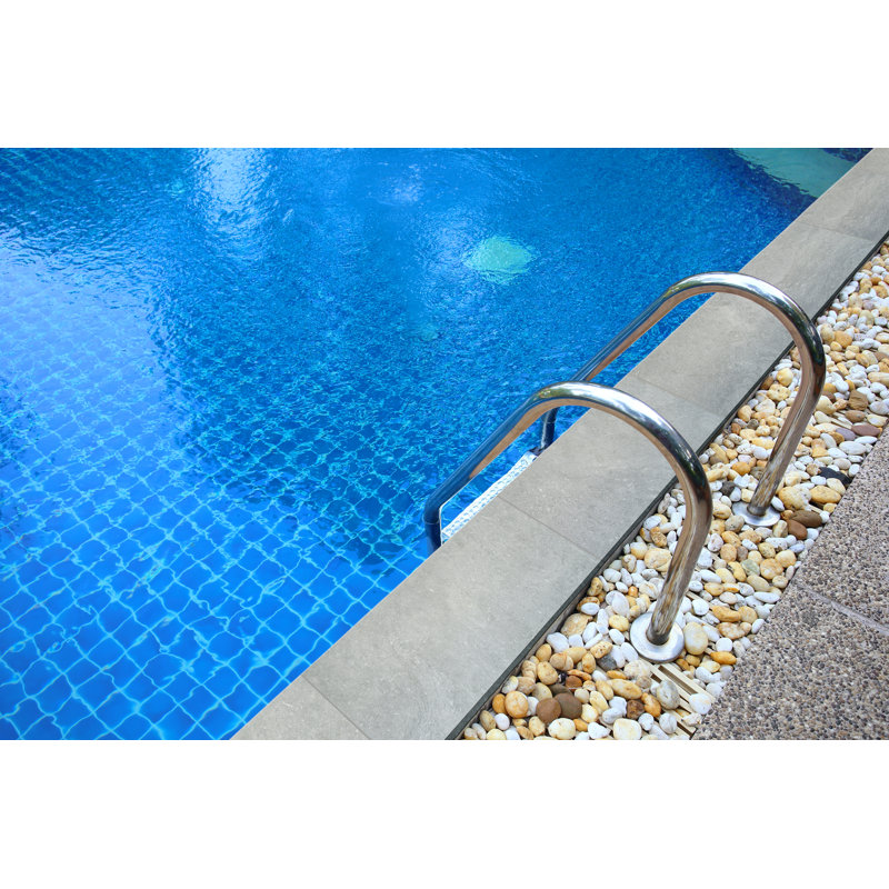 Duravia 13 in. x 24 in. x 0.79 in. Matte Porcelain Pool Coping (4.33 sq. ft./unit, 2 Piece), Gray