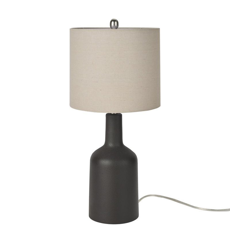 Kizzire Ceramic Table Lamp, Black