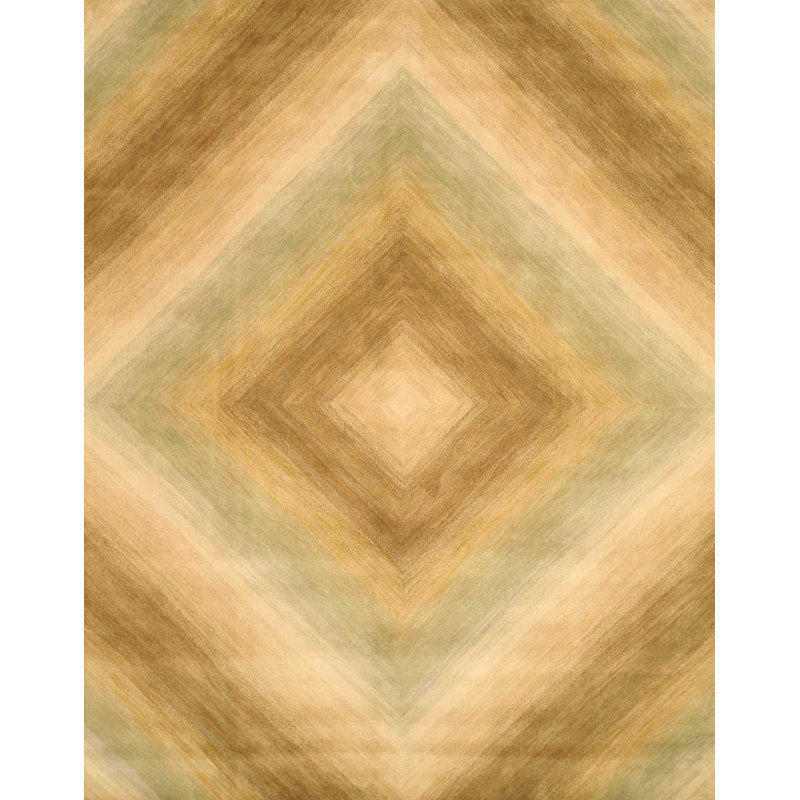 Tapis ivoire en laine touffeté à la main Enchanting Selene, Rectangle 7 pi 9 po x 9 pi 9 po