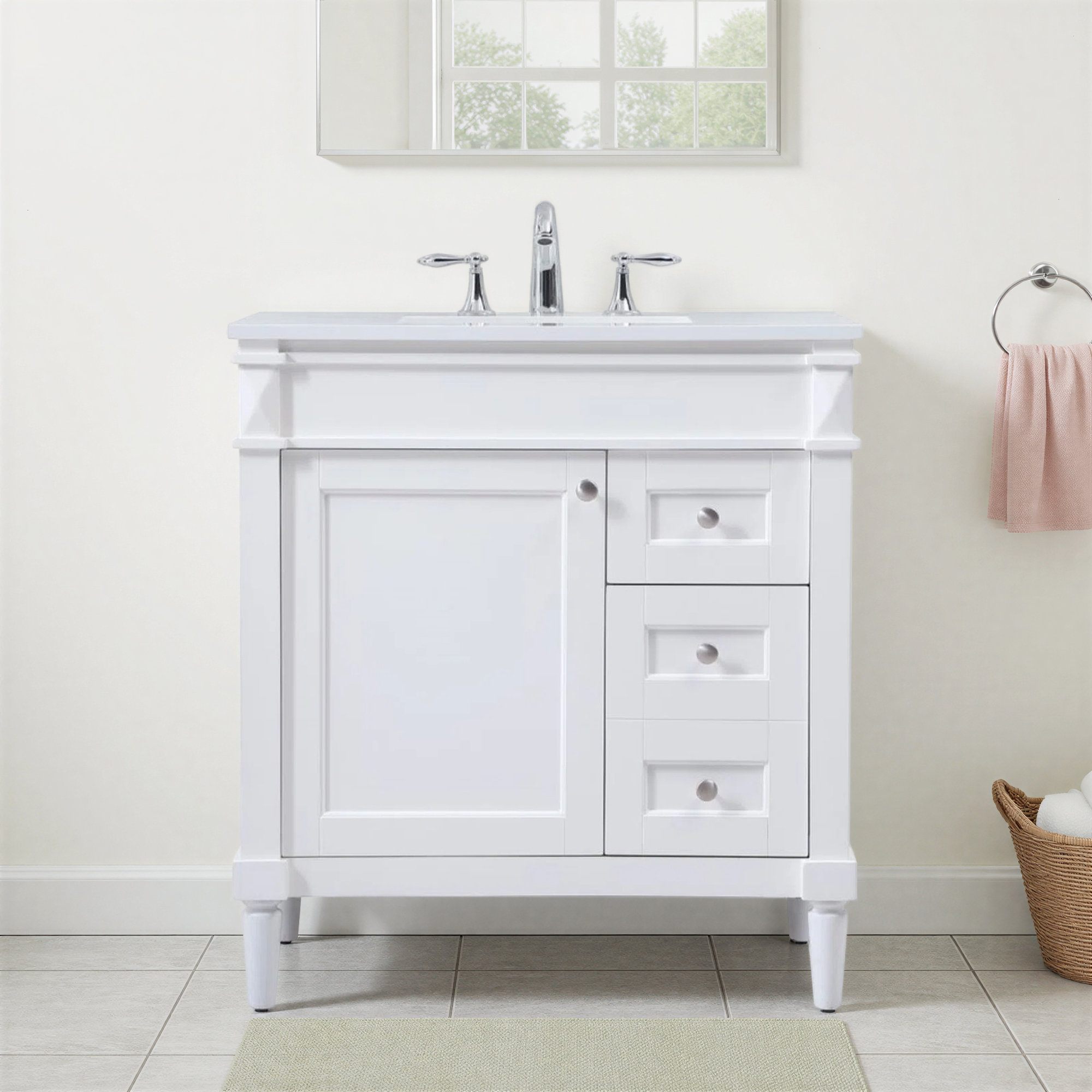 Readington 32'' Single Bathroom Vanity, White