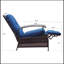 Chaise de patio inclinable avec coussins Lanson, chaise longue d'extérieur réglable, chaises de patio inclinables avec structure en métal robuste pour la lecture, garde-robe-850473269