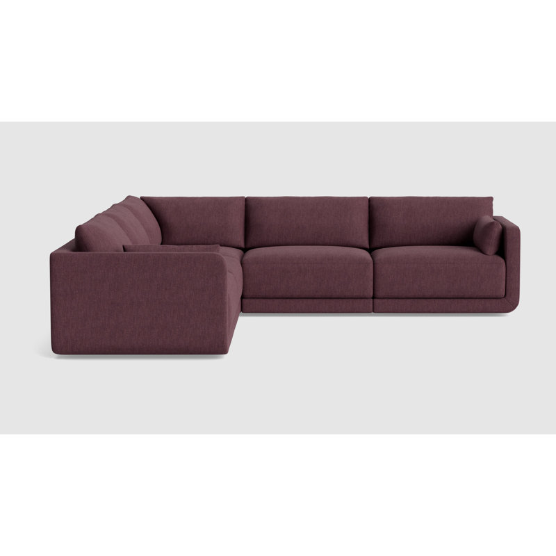 Eva Modular Sectional, Performance Weave - Aubergine