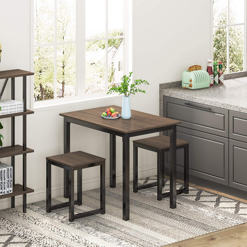 Dova 2 - Person Four Leg Dining Set, Walnut