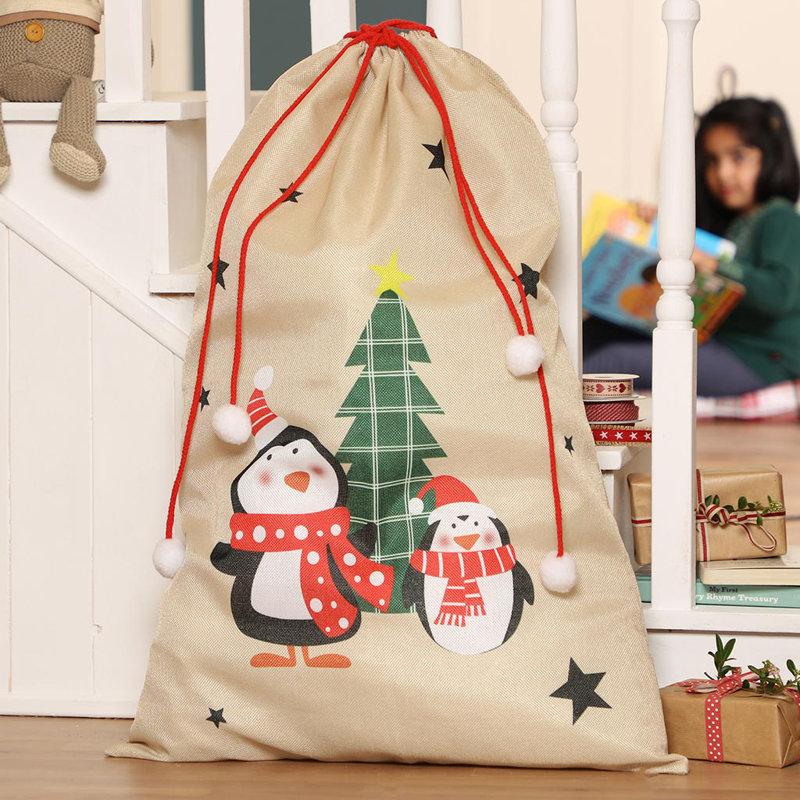 Skip and Rolo Childrens Penguin Christmas Sack