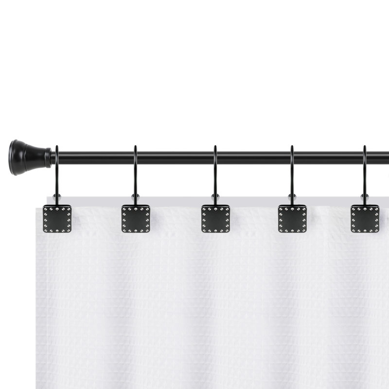 HK20XX Zinc Shower Curtain Hook, Matte Black