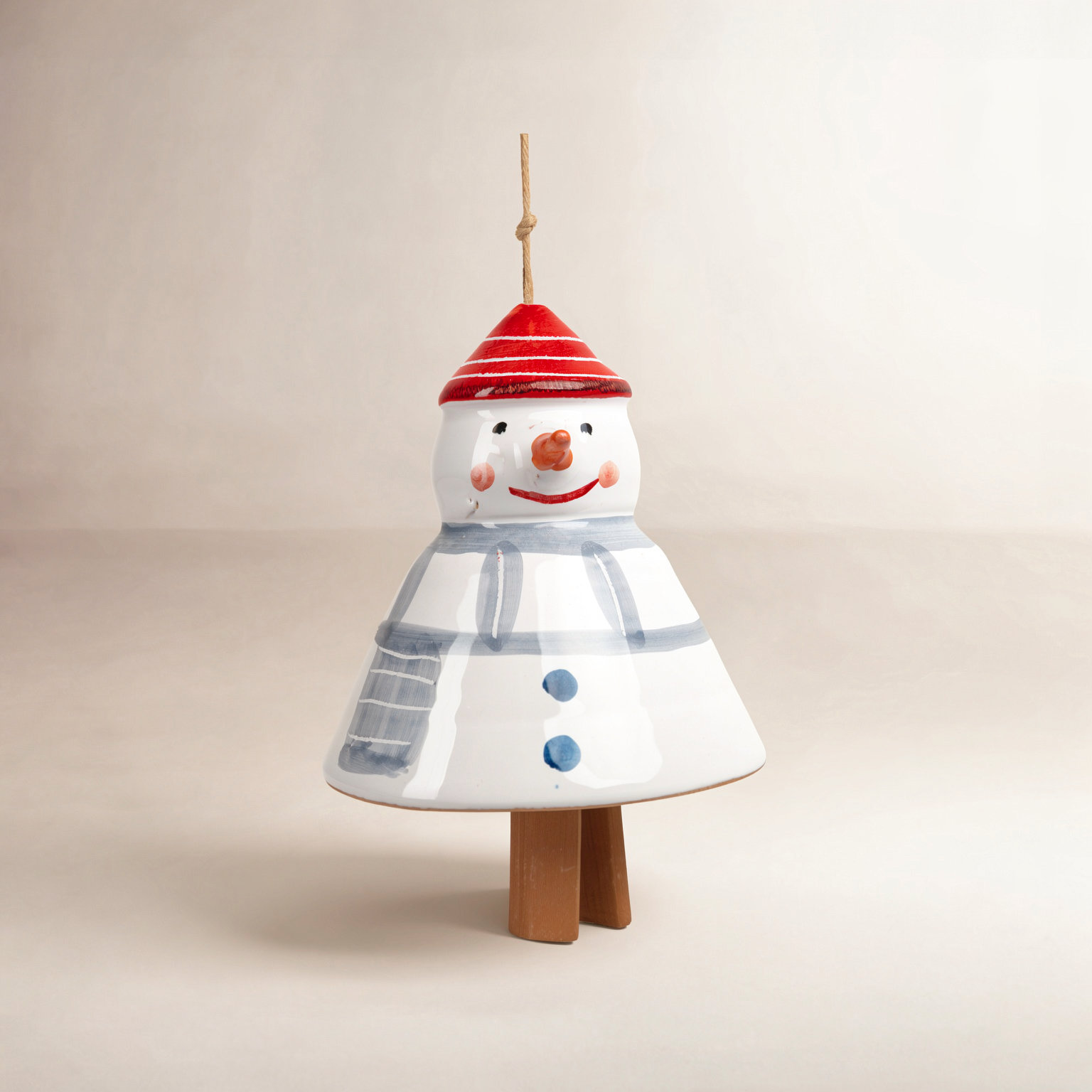 Snowman Bell Garden Accent