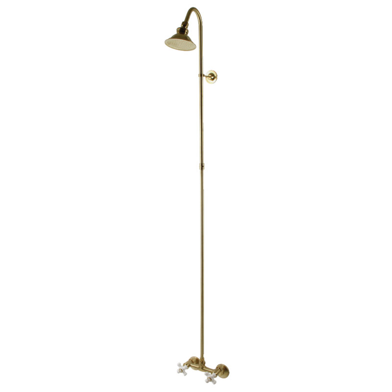 Kingston Brass Vintage Shower Combo, Polished Brass