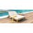 5-Position Adjustable Backrest Double Chaise Lounge with Cushions and Folding Side Trays for 2, Ideal for Poolside and Garden Relaxation-129006298