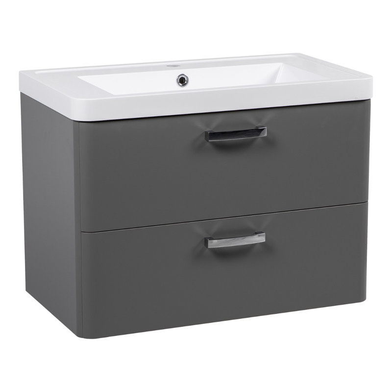 Ensemble de meuble-lavabo mural avec lavabo Jakkele-W_Modern, Gris mat