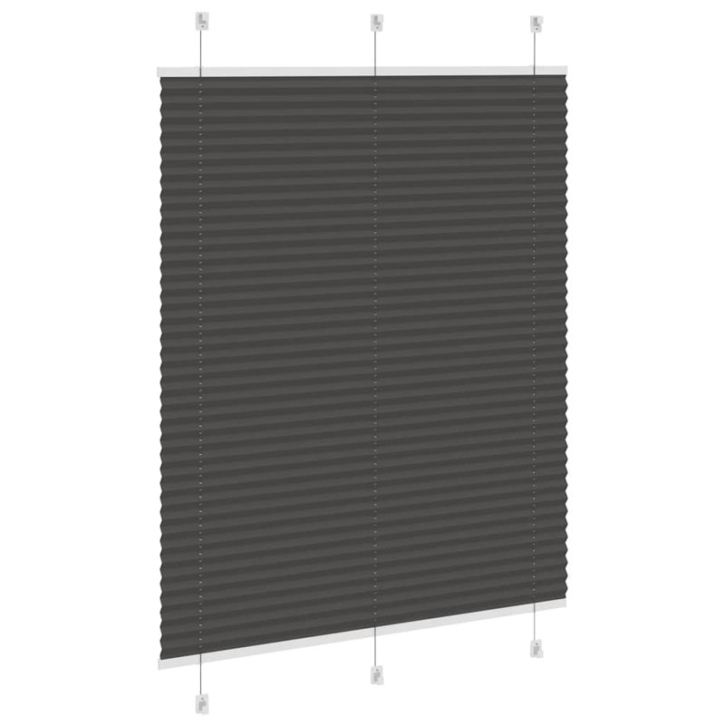 Room Darkening Pleated Shade, 110cmW x 100cmL, Black