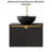 24-inch Black Sintered Stone Bathroom Vanity