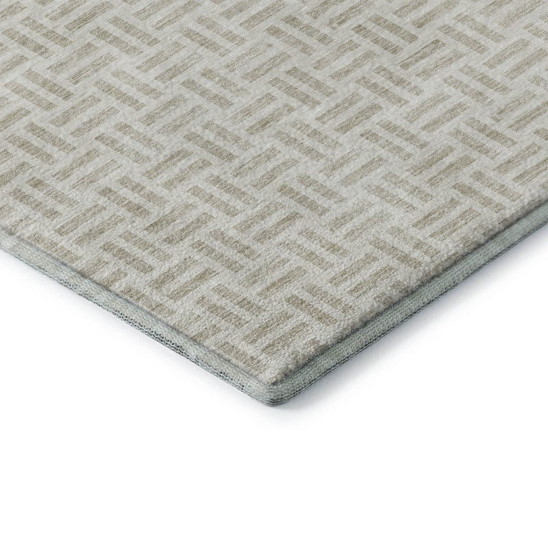 Premium Machine Washable Prisco Ivory Rug, Rectangle 3' x 5'