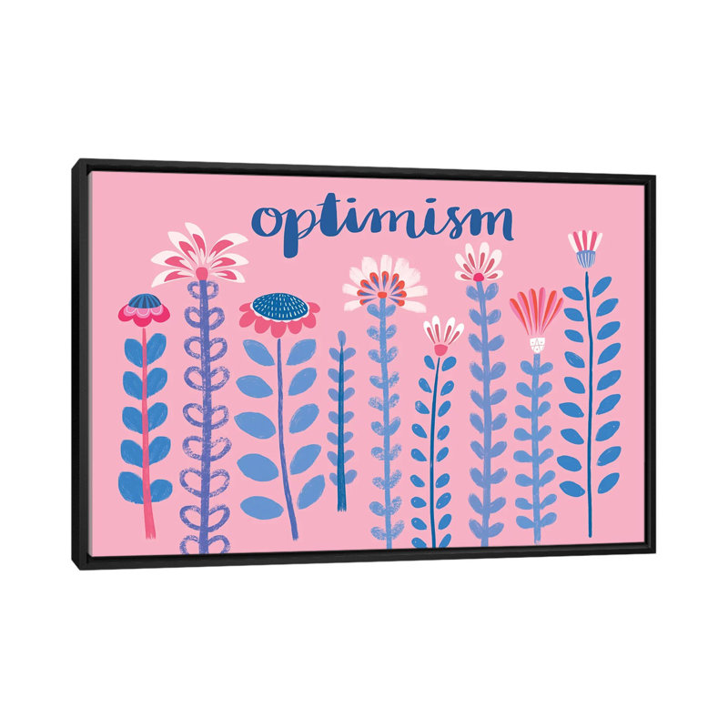«Optimism» par Nancy Mckenzie - reproduction d'art, Toile avec cadre noir, Aucun mat, H 40 po x l 60 po x 1,5 po