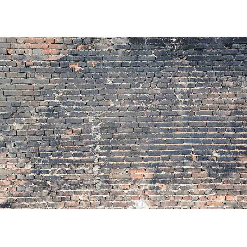 Bordure de brique grise, papier peint adhésif industriel rétro, L 100 po x l 144 po