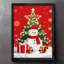 Impression encadrée noire «Snowman Vintage by the Stars» de style rétro-1562625550
