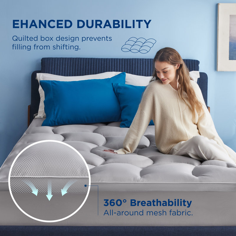 Bedsure Waterproof Extra Thick Mattress Protector, Gray, King