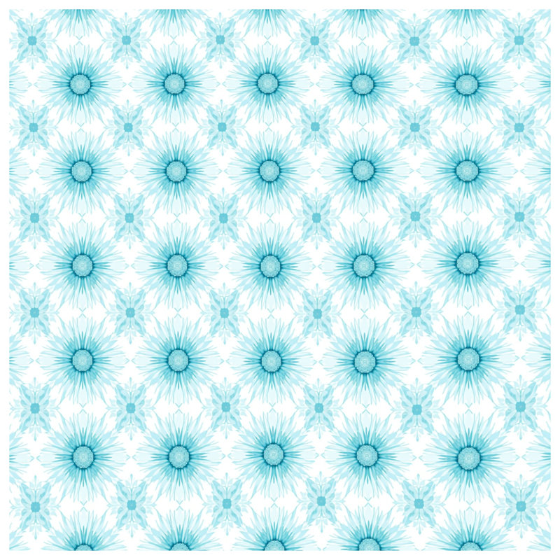 Édredon bleu à motif floral, Twin Extra Long