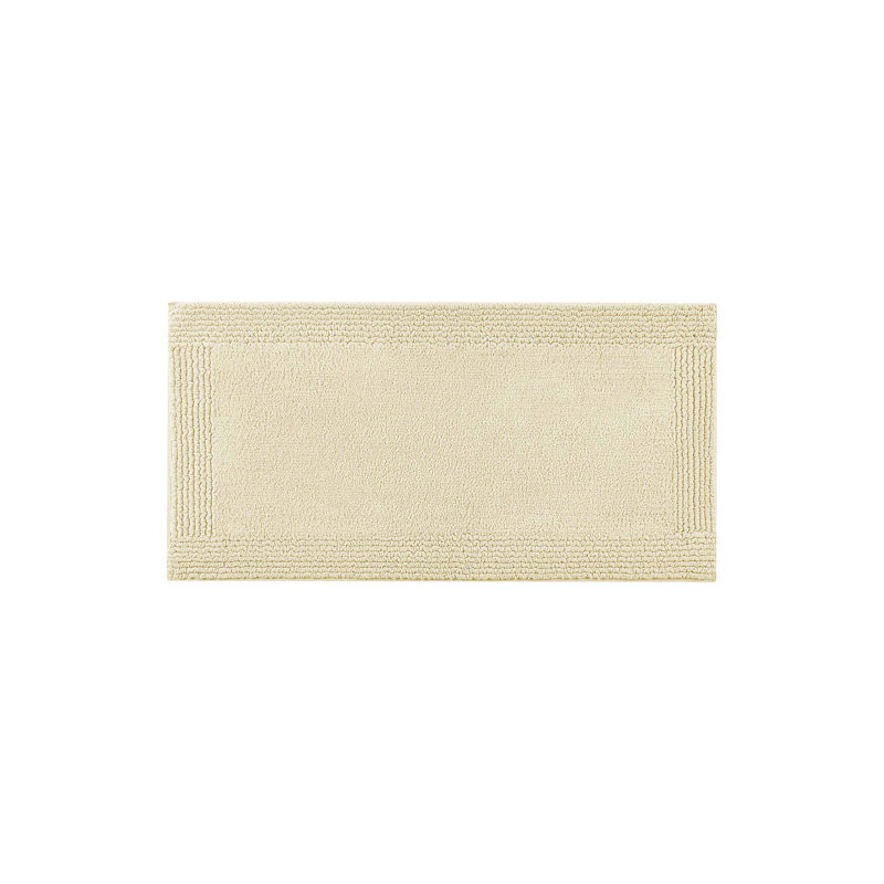 1 PCS 100% Cotton Tufted 3000 GSM Reversible Bath Rug, Natural, 36" L x 24" W