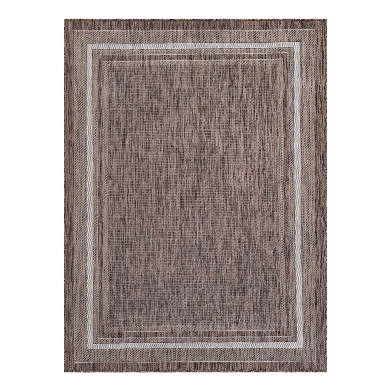 Rengin Brown/Sand Indoor / Outdoor Area Rug, Rectangle 5'3" x 7'1"