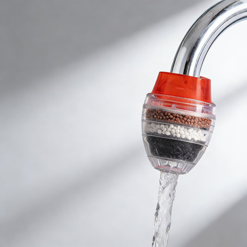 Ensemble de 3 filtres à eau pour robinet, purificateur de filtre à charbon actif pour cuisine et salle de bain, élimine le chlore, le fluore, les métaux lourds et les impuretés de l'eau dure