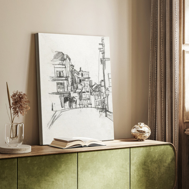 Croquis rétro Lxxviii - galerie Cavas sur mesure, H 18 po x l 12 po