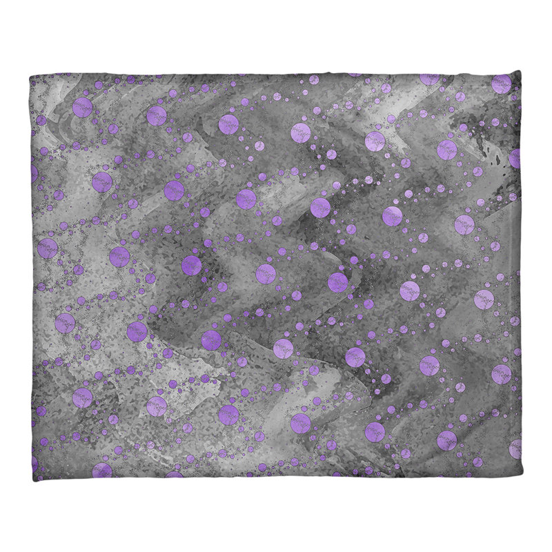 Couverture à étoiles Katelyn Elizabeth, l 32,5 po x L 42,5 po, Mauve / Noir