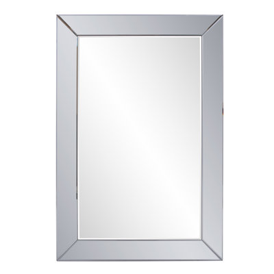 Ejder Wood Flat Wall Mirror