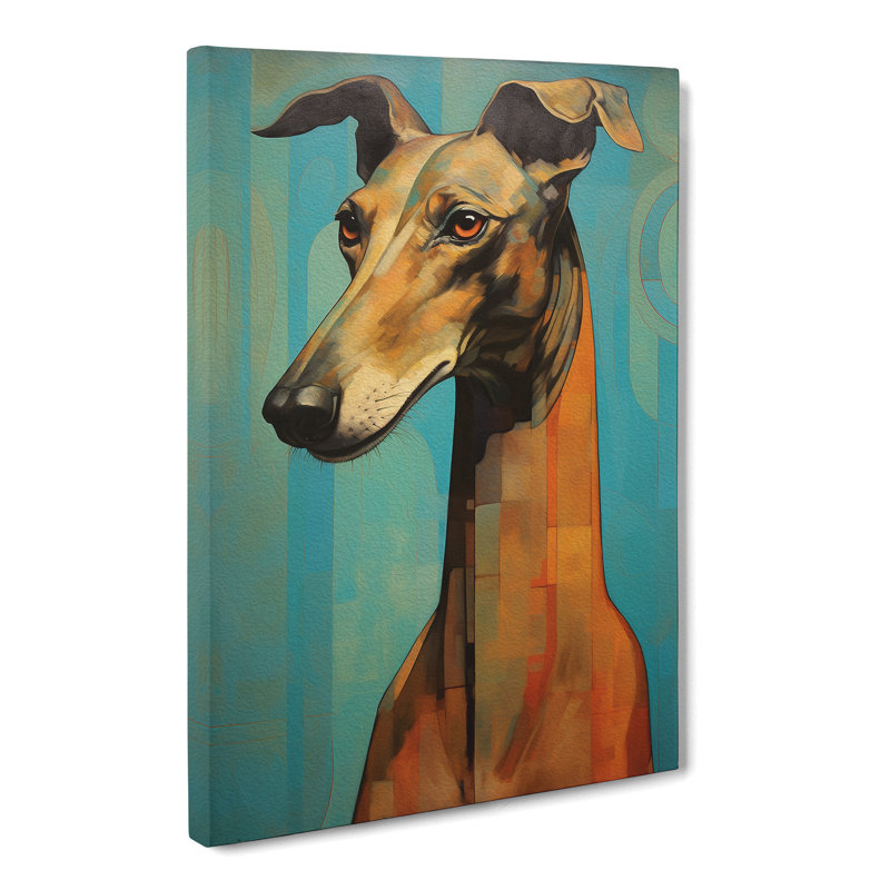 Greyhound - No Frame Print, 60cm H x 40cm W x 3cm D
