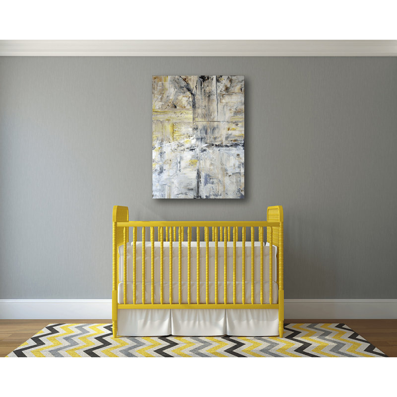 Platinum Yellow - Artist Enhanced Canvas Print, 24" H x 20" W x 1.5" D, Brown Framed Canvas