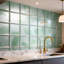 Secret Dimensions 8 in. x 8 in. Diamond Grade Glass Reverse Beveled Large Format Square Decorative Kitchen & Bathroom Wall Tile-41081224
