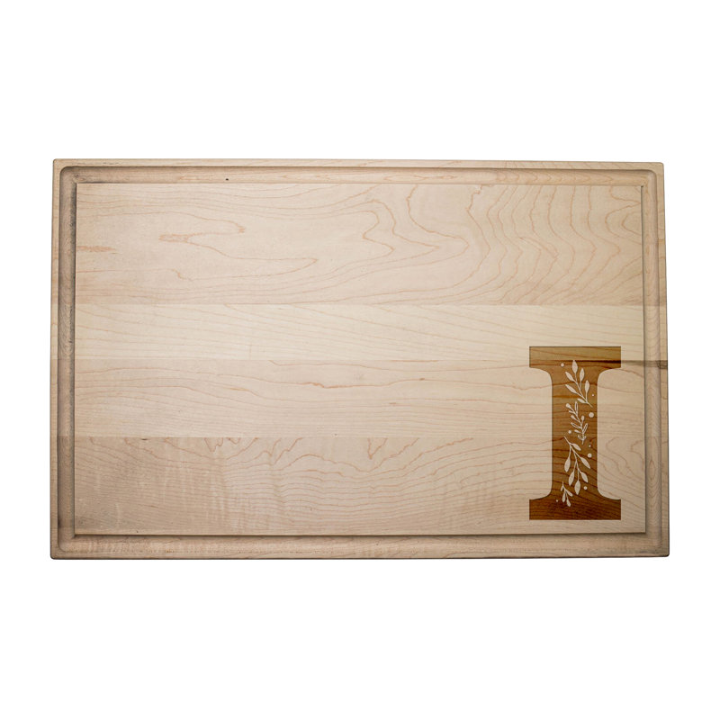 Floral Monogram - I Cutting Board