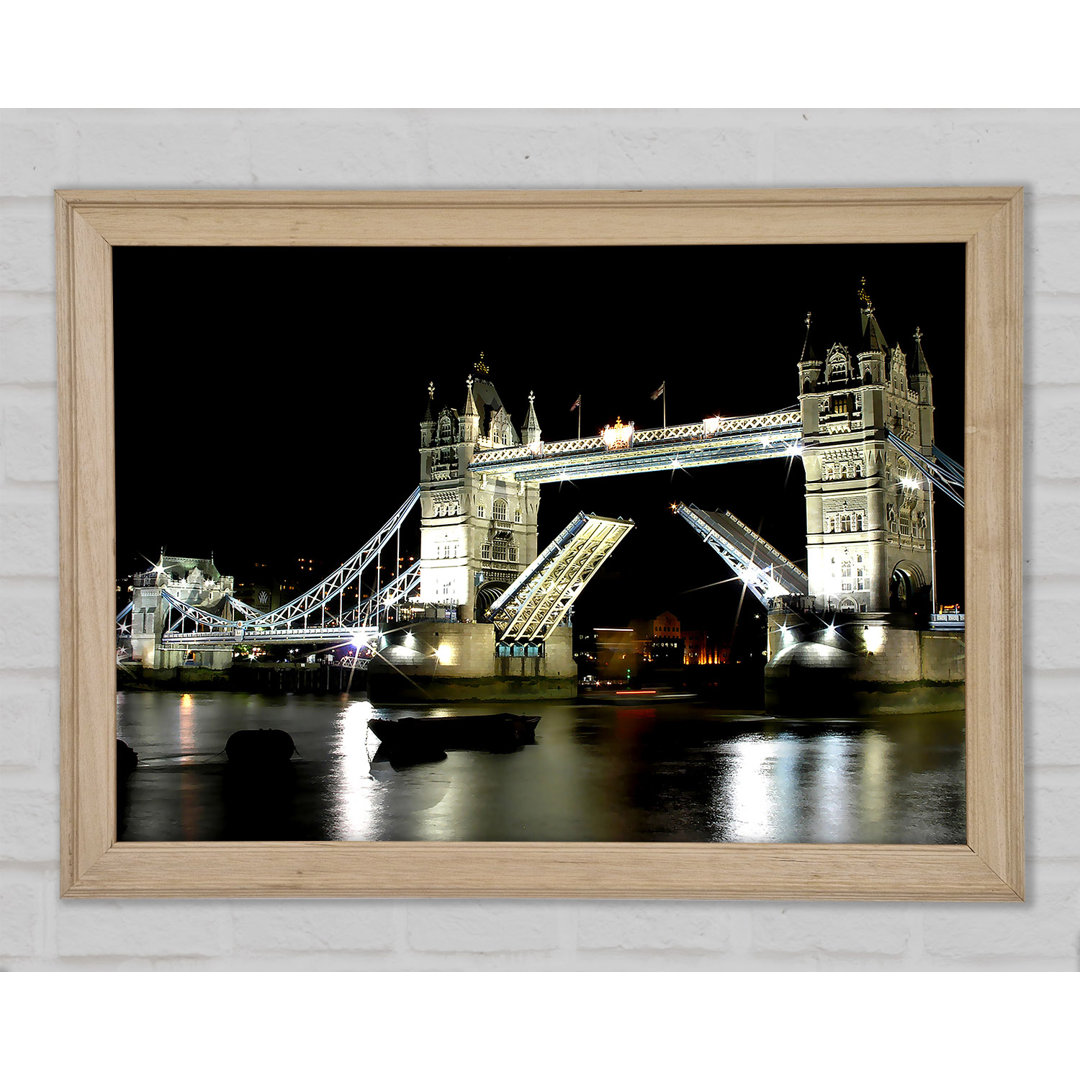 London Bridge Night - Einzelner Bilderrahmen Kunstdrucke