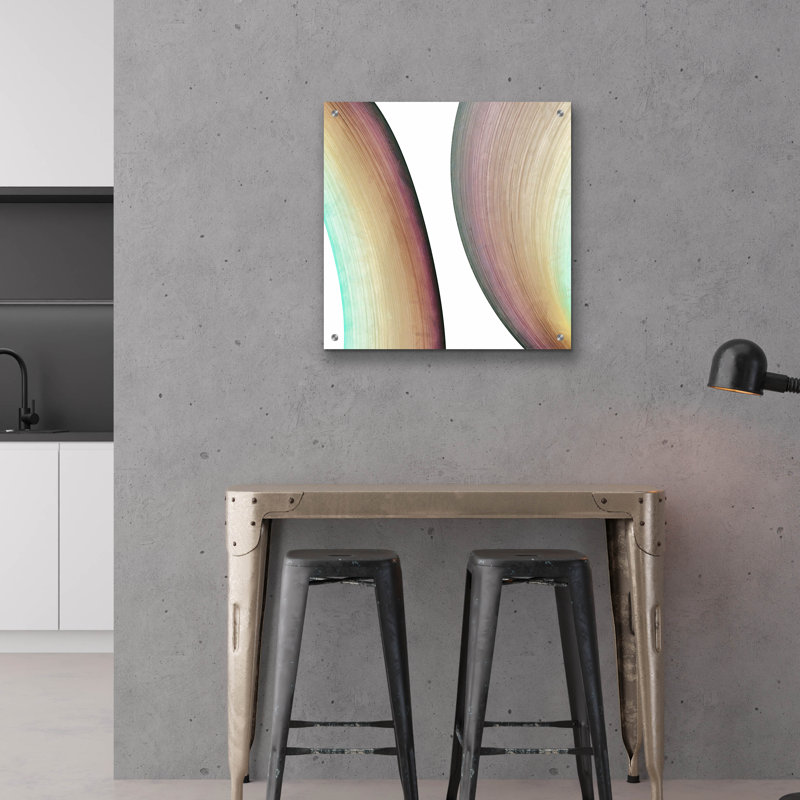  «Inner Pathway 2» par Alonzo Saunders, art mural en verre acrylique, 24 po x 24 po