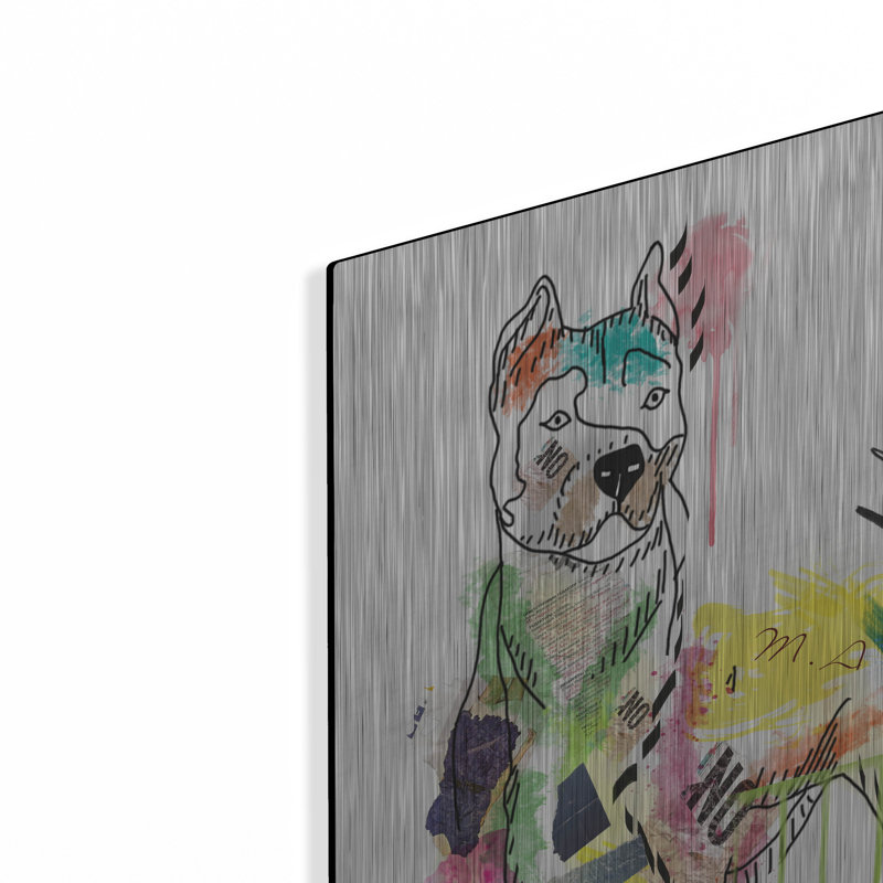 Art mural en métal Wrought Studio ™ «Bodyguard» par Mark Ashkenazi, H 24 po x l 16 po